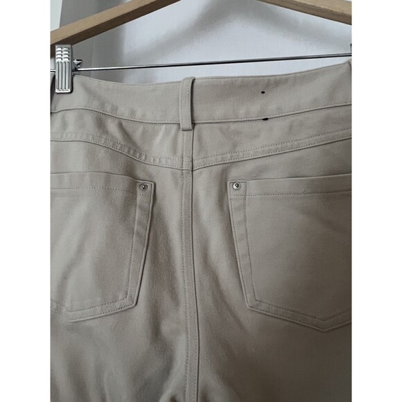 INC Womens Pants Tapered Leg 5 Pocket Knit US 6 Off White Mid Rise Flat Front EC - Picture 8 of 14